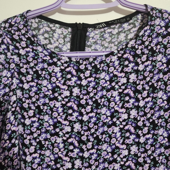 Zara longsleeve floral dress, size Medium - Picture 2 of 3